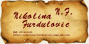Nikolina Furdulović vizit kartica